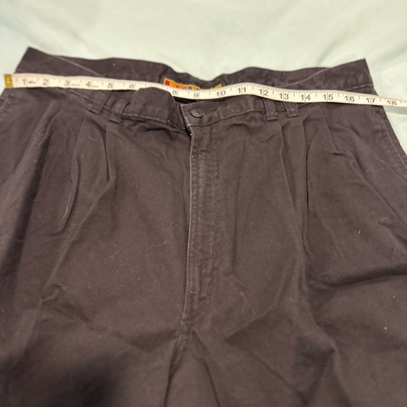 Vintage 90s Bugle Boy Mens Shorts Black Pleated High Waist. Slash Pockets. - Picture 3 of 12